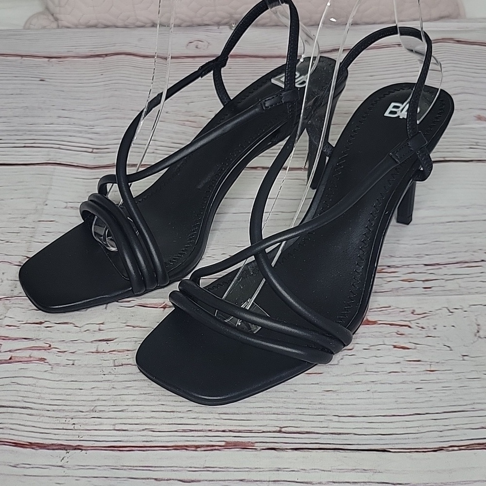 BP NORDSTROM Elegant Black Strappy Heels Size 10.5 NWOT - Picture 2 of 5